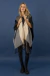 Ruana Tricolor con Flecos Mujer - comprar online