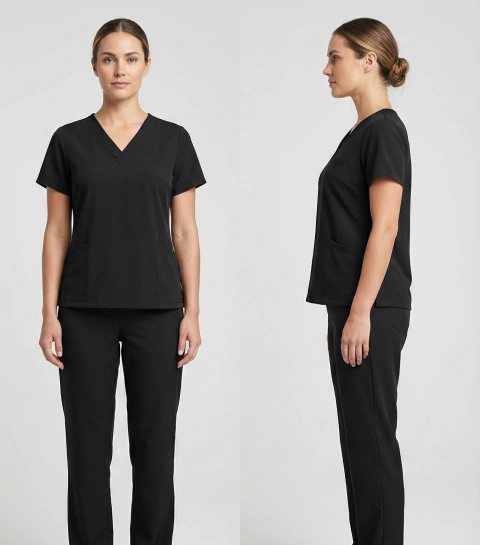 Scrub Essencial V-neck -- Preto - comprar online