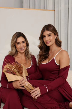 Pijama 3 Peças em Viscolycra - Cardigan + Alcinha + Calça | Conforto e Elegância no Inverno na internet