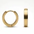 Brinco Dourado Click Abaulada em Aço Inoxidável
