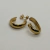 Brinco Dourado Argola Oval em Aço Inoxidável