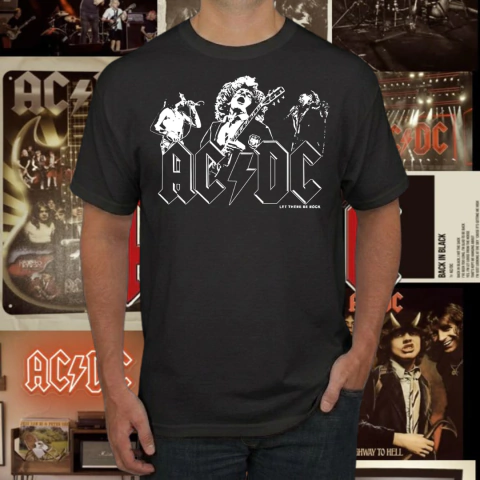 Remera AC/DC Logo+Banda - comprar online