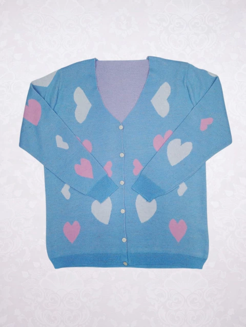 Cardigan Azul Feminino