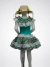 Vestido infantil azul turquesa com babados e laços - comprar online
