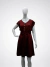 Vestido feminino com botões e cinto