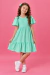 Vestido Infantil Verde Menta com Laço nas Costas 22048