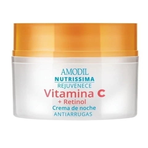 Crema facial de noche reparadora antiedad con vitamina C y retinol - Rejuvenece