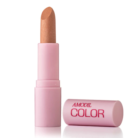 Labial perlado tono Nude hidratante con ácido hialurónico - Amodil Color