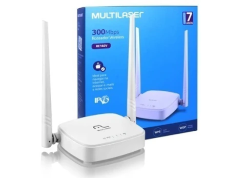 ROTEADOR WIFI WIRELESS 300Mbps 2 ANTENAS RE160V BIV. MULTILASER - comprar online