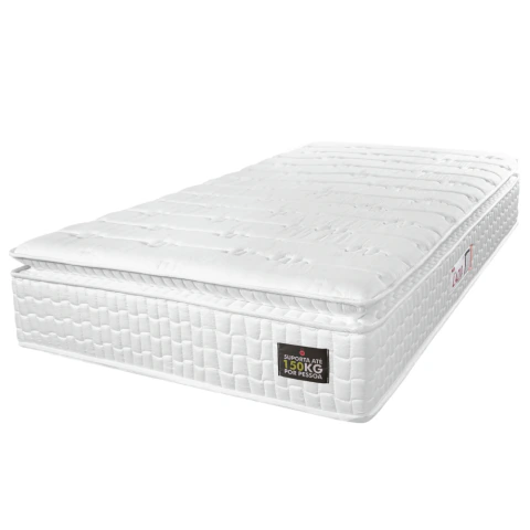 Colchão Solteiro Espuma D45 Lazio Pillow Top 88x188x24cm Branco Hellen-Suporta Até 150 Kg Por Pessoa