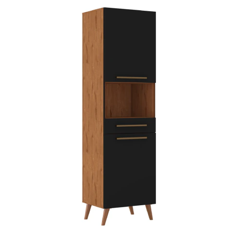 Paneleiro Duplo para Micro-ondas Favorita Natura / Preto TX