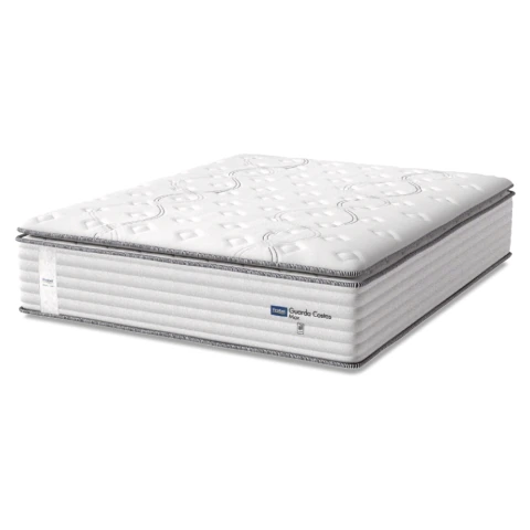 Colchão Casal Queen Molas Guarda Costas Max Com Pillow 158x198x40cm Branco/Cinza Probel