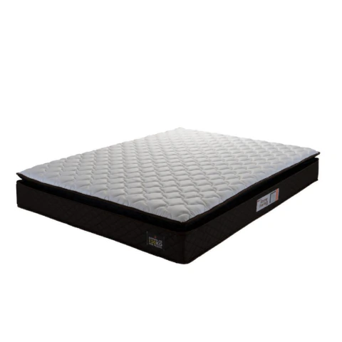 Colchão Casal Espuma D45 Pillow Top Strong 138x188x24cm Marrom/Branco Hellen - Suporta até 150kg por