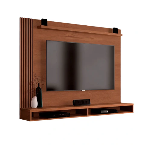 Painel Para Tv Até 50 Polegadas Dijon Ripado C/ Prateleira