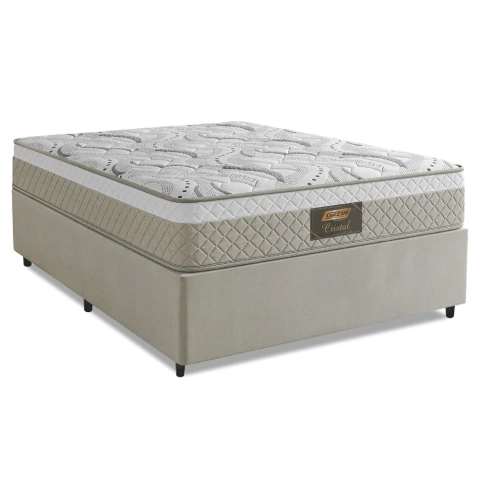 Cama Box Casal Queen Cristal Molas Ensacadas 158x198x61cm Gazin