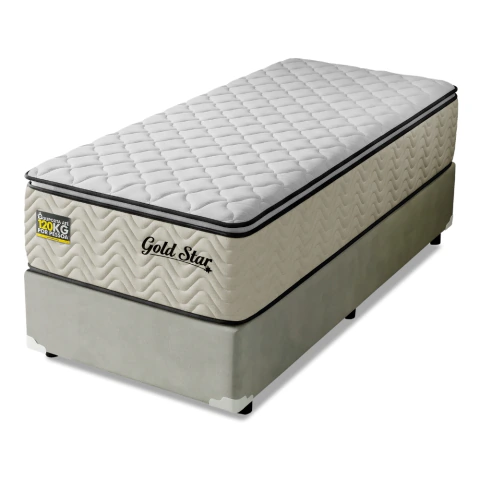 Cama Box Colchão Solteiro Molas Ensacadas Gold Star 88x188x76cm Hellen - Suporta até 120 kg