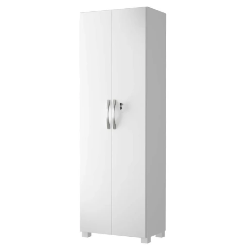 Armário Multiuso Com Chave 2 Portas Chicago Notável Branco