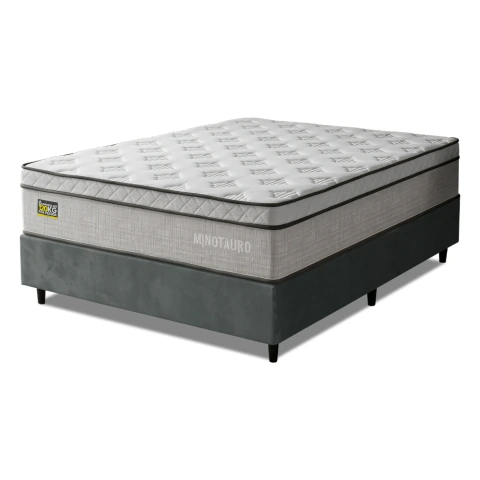 Cama Box Colchão Casal Ortopédico D33 138x188x72cm Minotauro Hellen - Suporta até 120 kg por pessoa