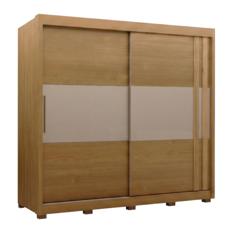 Guarda Roupas Casal 2 Portas de Correr 4 Gavetas 100% MDF Flex Imola