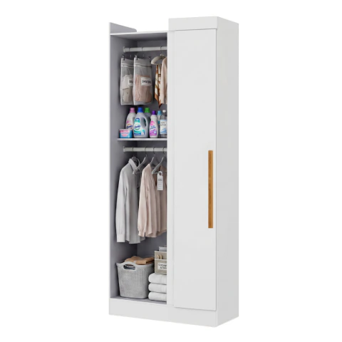 Armário Multiuso para Lavanderia ou Closet para Canto 1 Porta Madrid