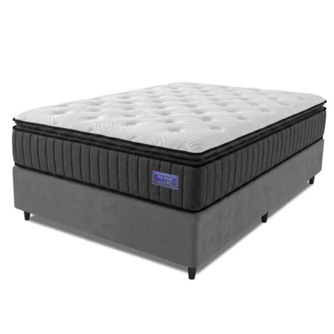 Cama Box Casal Colchão Ortopédico Titã Molas Ensacadas Pillow Top 138x188x72cm Hip Sleep
