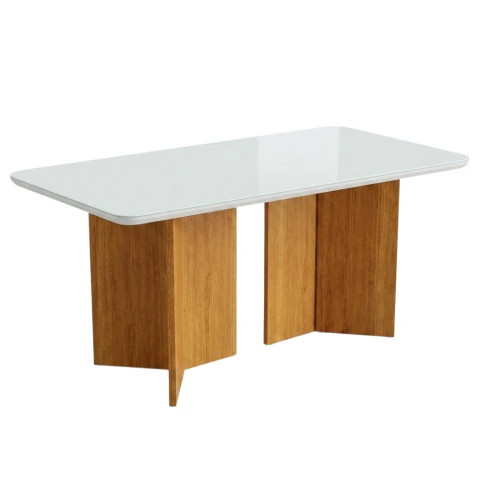 Mesa Sala de Jantar 1,60m com Vidro Montreal