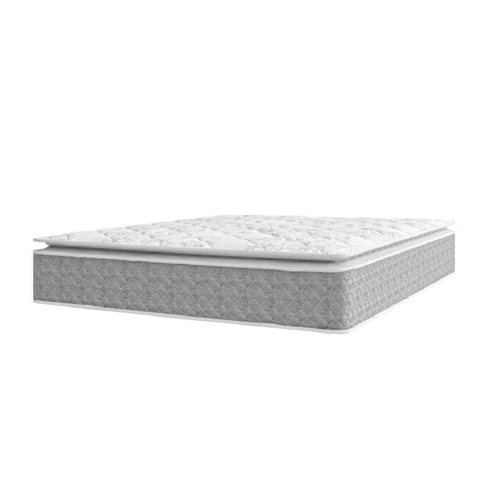 Colchão Casal Molas Ensacadas Pillow Top Perfect 138x188x33cm Cinza/Branco Umaflex - Suporta até 120