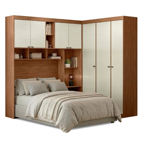 Guarda Roupas Casal Completo Modulado 7 Portas 4 Gavetas Helena
