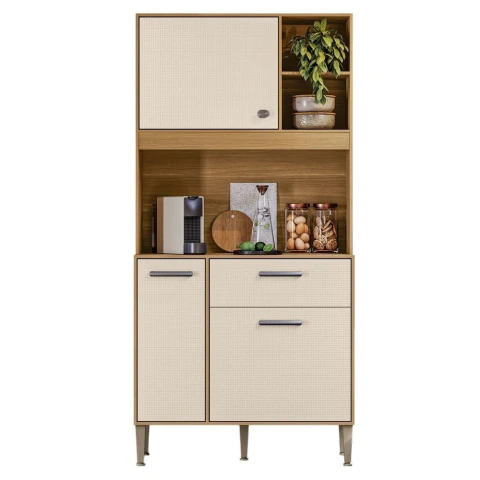 Armário De Cozinha Compacta 3 Portas 3 Nichos Yogi