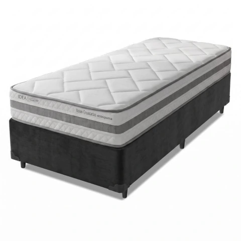 Cama Box Solteiro Molas Ensacadas Prisma 88x188x60cm Herval - Suporta até 110 kg