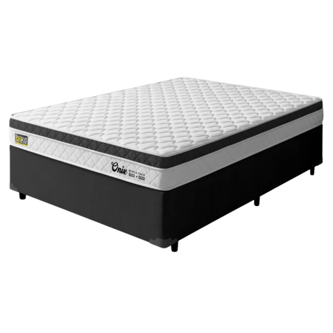 Cama Box Casal Espuma Ortopédica Onix D33 138x188x58cm Hellen - Suporta até 120 kg por pessoa