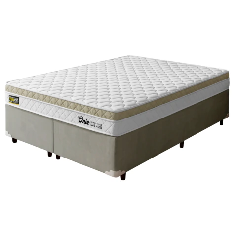 Cama Box Queen Espuma Ortopédica Onix D45 158x198x58cm Hellen - Suporta até 150 kg por pessoa