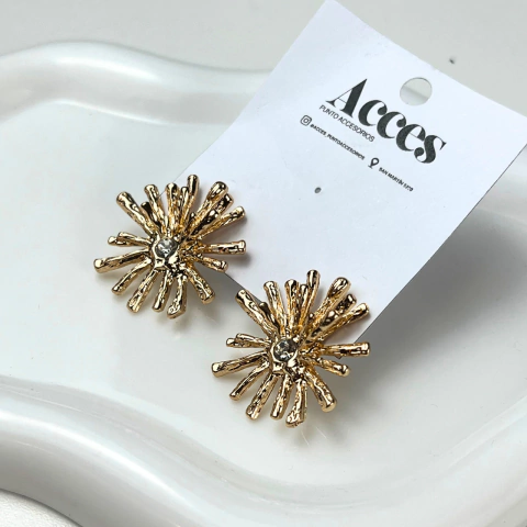 Aros Sunburst Crystal Gold