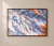 Quadro Abstrato Textura Mineral Azul e Dourado
