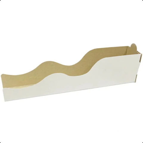 Embalagem Suporte Para Churros | Branco - Pct C/ 300 und