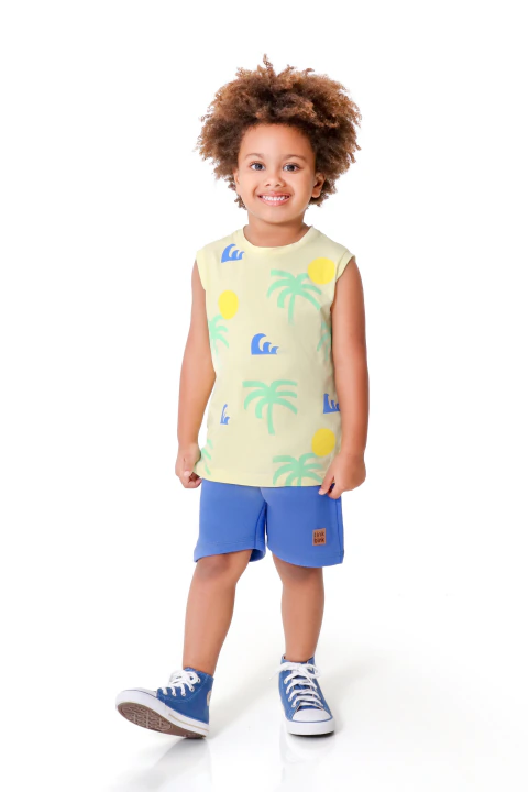 CONJUNTO REGATA MENINO TINKBINK ESTAMPADO PRIMEIROS PASSOS