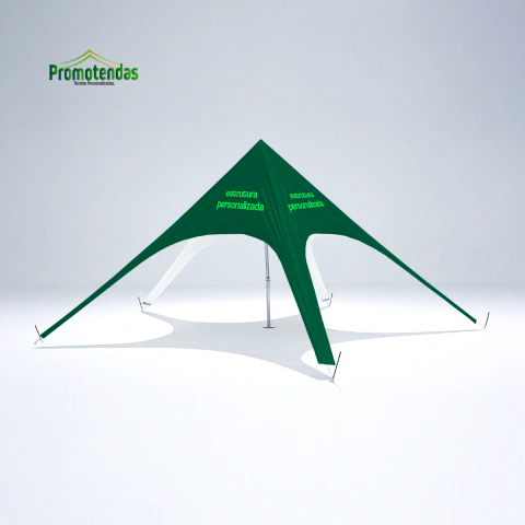Tenda Estelar 5 Pontos Personalizada | Design Exclusivo para Eventos, Feiras e Ações Promocionais