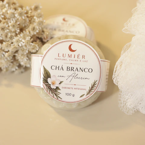 Sabonete Artesanal Chá Branco com Alecrim - 100g