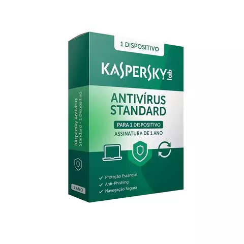 Kaspersky Antivírus Standard - 1 Dispositivo - 12 meses - KL1041KDAFS-BR - comprar online