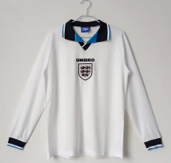 Camisa Retrô Seleção da Inglaterra Manga Longa Home 1996