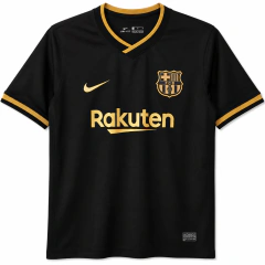 Camisa Retrô Barcelona 2020/2021 Preta com detalhes dourado
