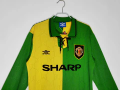 Camisa Retrô Manchester United Manga Longa 1992/1994 na internet