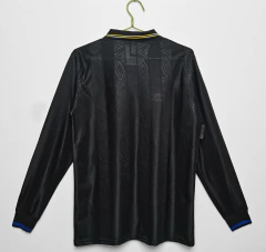 Camisa Retrô Manchester United Manga Longa 1993/1994 Preta - 88 Import