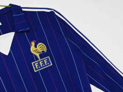 Camisa Retrô Seleção da França Home Manga Longa 1980/1982 na internet