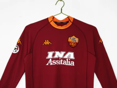 Camisa Retrô Roma Manga Longa Home 2001/2002