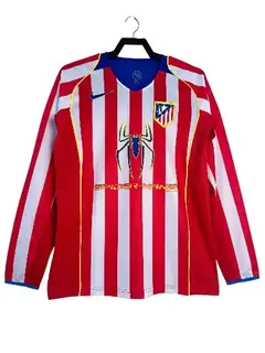 Atletico de Madrid Manga Longa Home 2004/2005