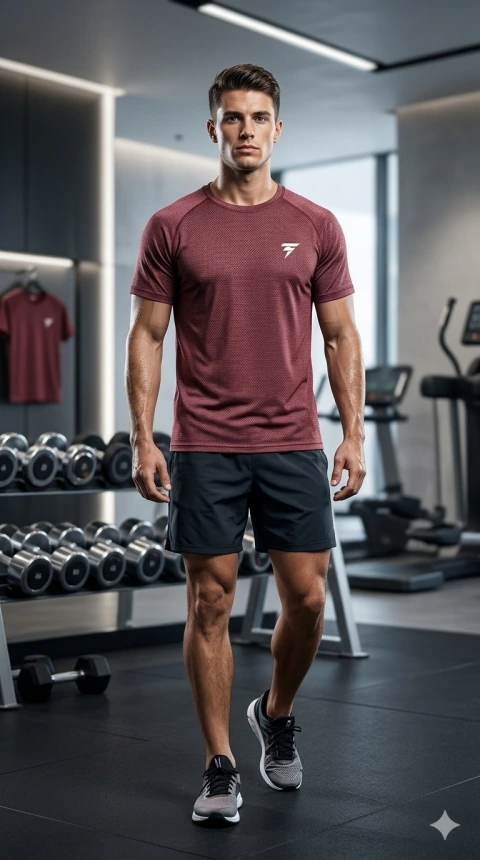 Remera deportiva hombre con tela dryfit