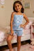 Kitcom 3 conjuntinhos babydoll infantil estampado com 2 peças na internet