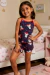 Kitcom 3 conjuntinhos babydoll infantil estampado com 2 peças