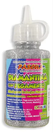 PEGAMENTO C/DIAMANTINA PL-PLATA PASCUA /6 en internet